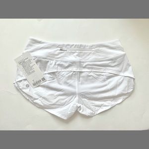 NEW White Lululemon Speed Up Short Size 6